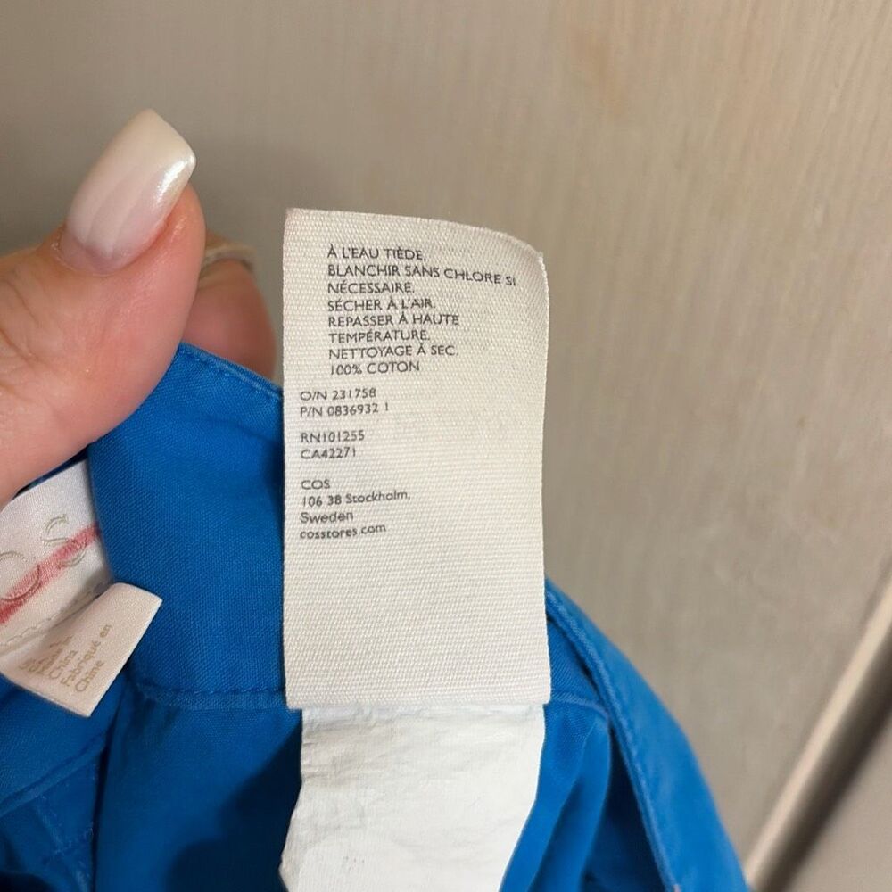 ✨COS Cotton Khaki Blue Sz 6 Pants✨ - Picture 8 of 10